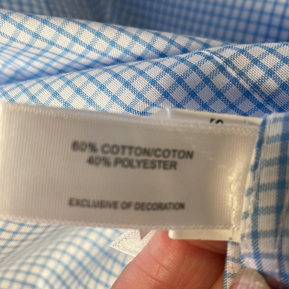 Ladies Michelin branded blouse. Blue check. Size large. - Picture 5 of 8